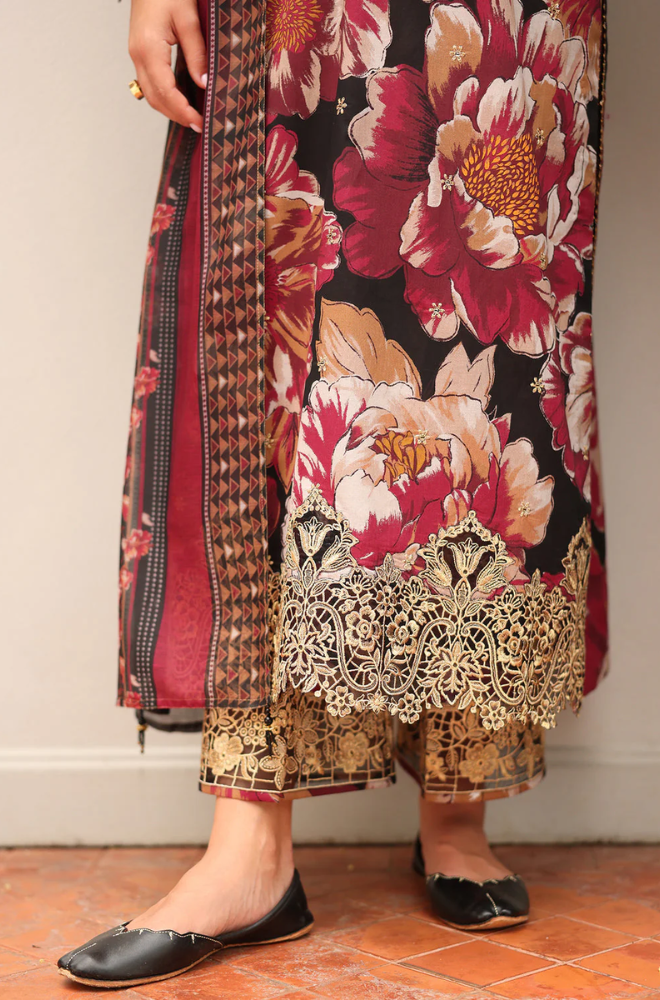 Baroque- 3PC Khaddar Digital Printed Suit (Unstitched) - UH306