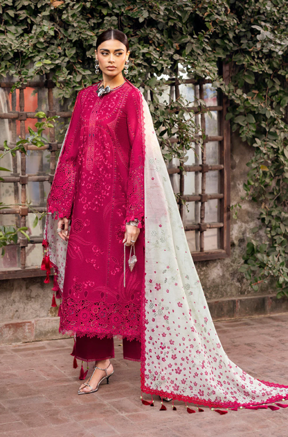 Jazmin - 3PC Unstitched Lawn Embroidered Suit - UA311