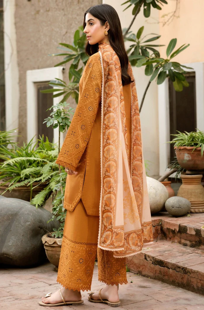 Farasha - 3PC Unstitched Dhanak Embroidered Suit - US111