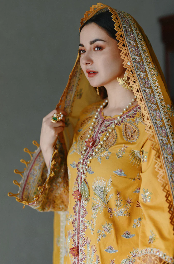 Qalamkar -  3 Piece Lawn Embroidered Suit - UPJ031