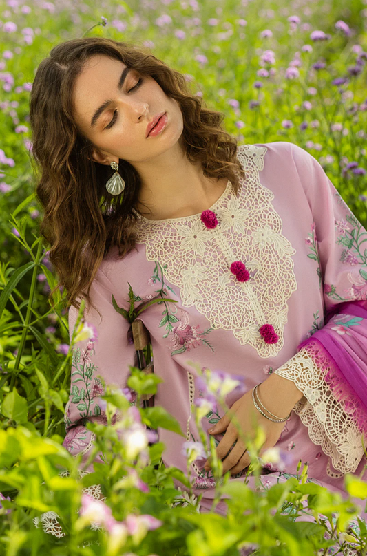 Mushq - 3PC Lawn Embroidered Suit (Unstitched) - UPFS0109