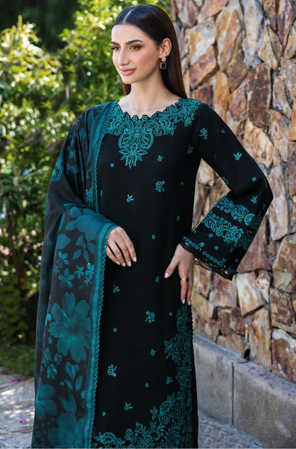 Batik - 3PC Unstitched Lawn Embroidered Suit - UA273