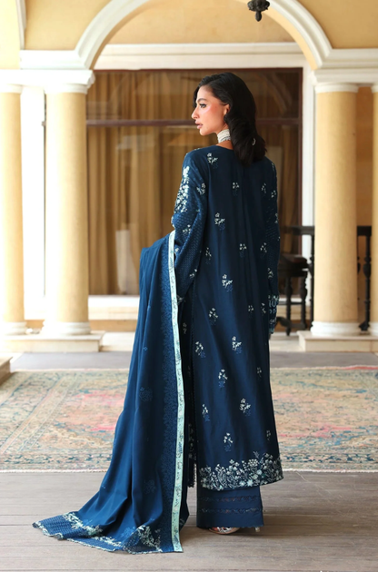 Elaf - 3PC Unstitched Lawn Embroidered Suit - UA258