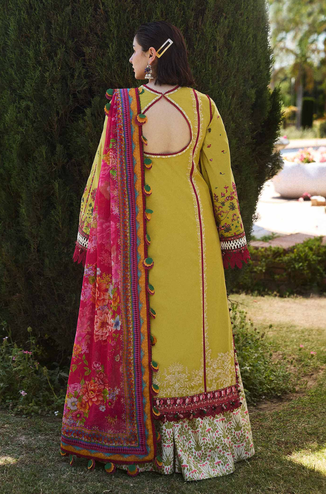 Hussain Rehar - 3PC Dhanak Embroidered Suit (Unstitched) - UH262