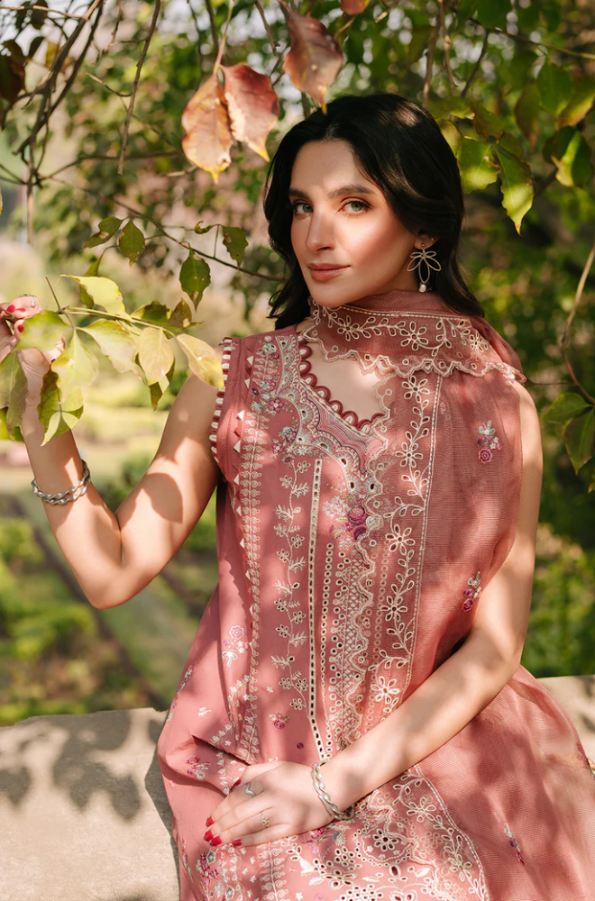 Ethnc - 3PC Unstitched Lawn Embroidered Suit - UA254