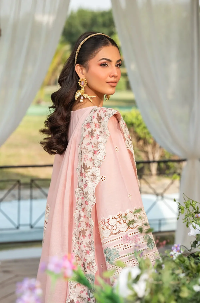 Elaf - 3PC Unstitched Lawn Embroidered Suit - UA277