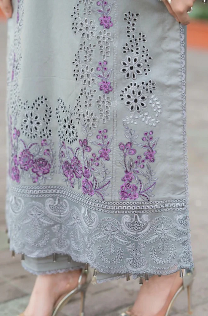 FLORENT - 3PC Unstitched Dhanak Embroidered Suit - US174