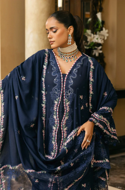 Elaf - 3 Piece Embroidered Lawn Suit (Unstitched) - UA235