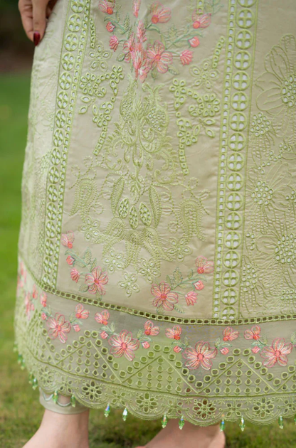 Cross stitch - 3PC Unstitched Lawn Embroidered Suit - UA281