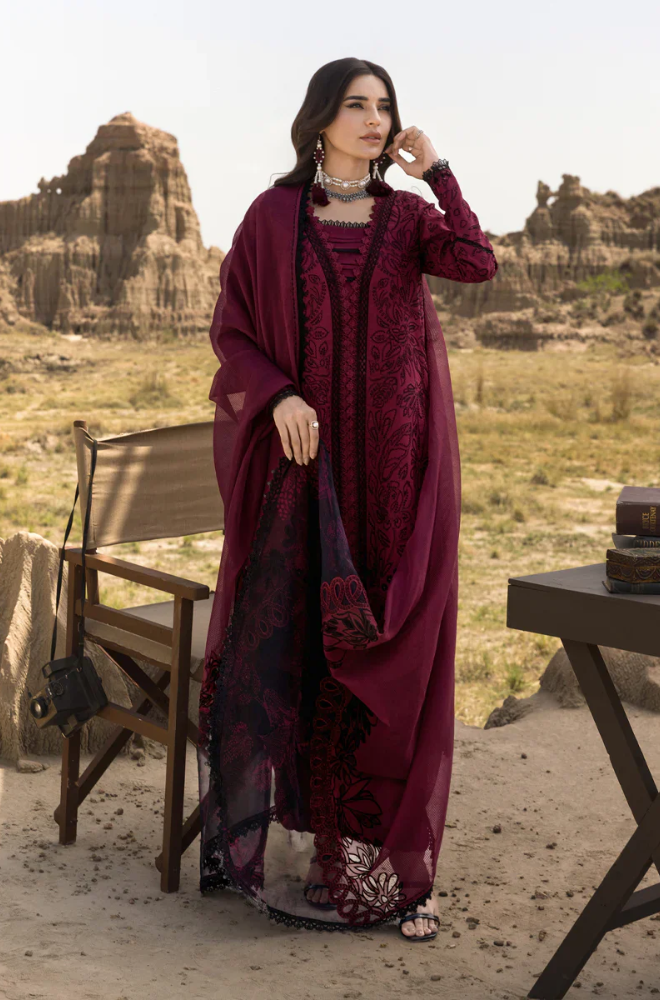 Rang Rasiya - 3PC Unstitched Lawn Embroidered Suit - UA262