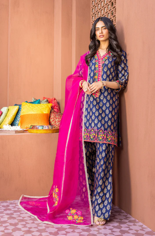 Zainab Chottani- 3PC Lawn Digital Printed Suit (Unstitched) -UPHB079