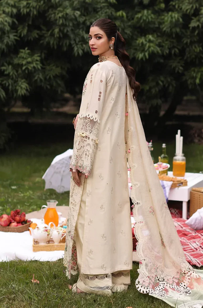 Kahf - 3PC Unstitched Lawn Embroidered Suit - UA300