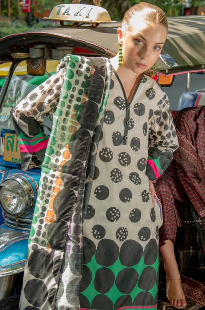 Ethnc- 3PC Lawn Digital Printed Suit (Unstitched) - UH0172