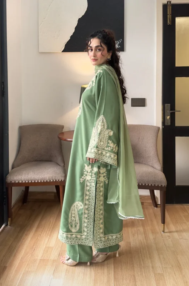 Seran - 3PC Unstitched Lawn Embroidered Suit - UA267