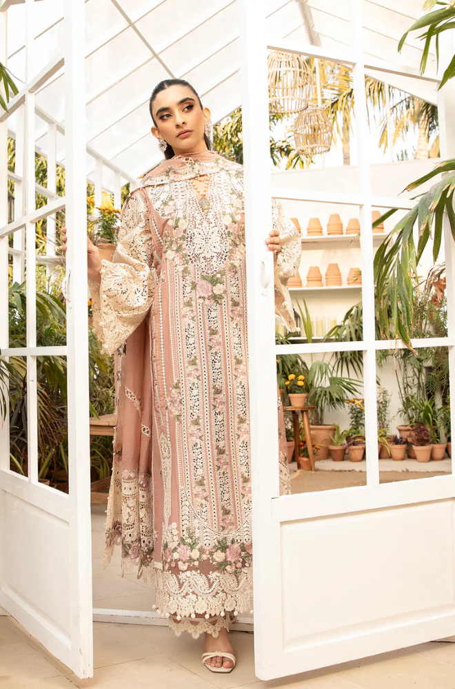 imrozia - 3PC Unstitched Lawn Embroidered Suit - UA268