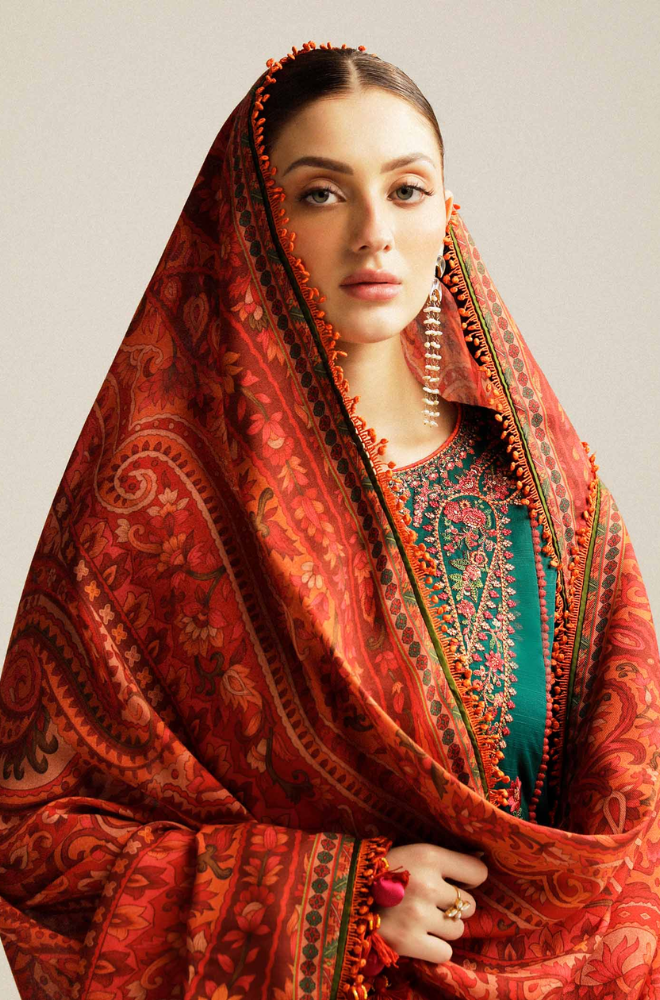 Hussain Rehar - 3PC Lawn Embroidered Suit -UPQZ047