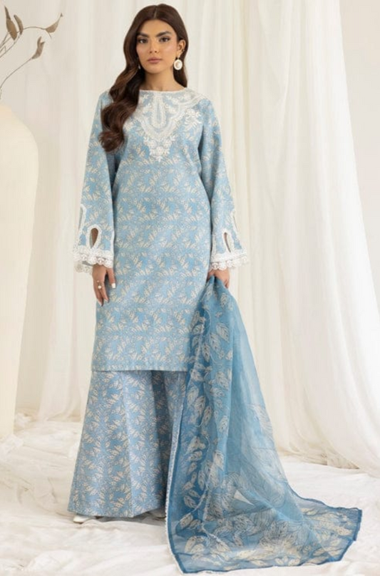 3PC Lawn Digital Printed Suit (Unstitched) -UPHB070