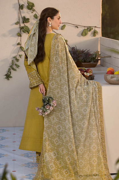 Laam - 3PC Unstitched Dhanak Embroidered Suit - US146