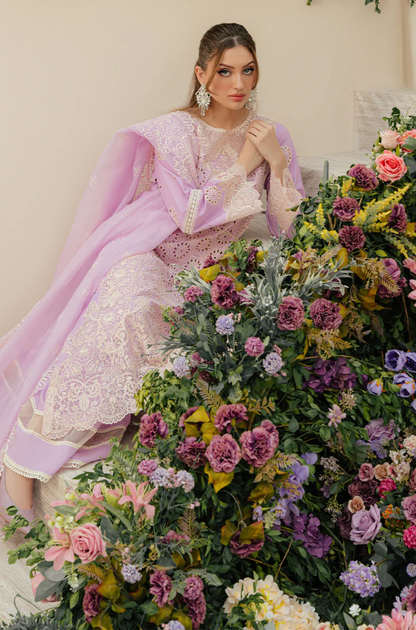 Mahnur - 3PC Unstitched Lawn Embroidered Suit - UA284