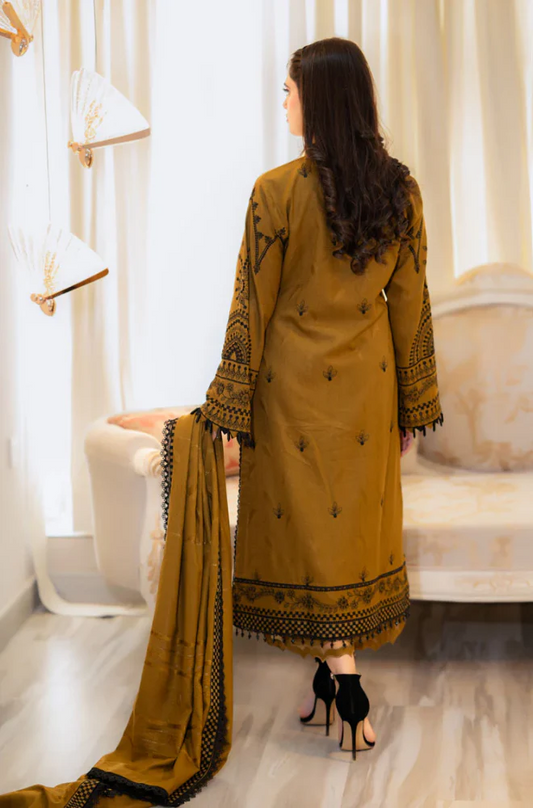 JADE- 3 Piece Lawn Embroidered Suit - UPF055