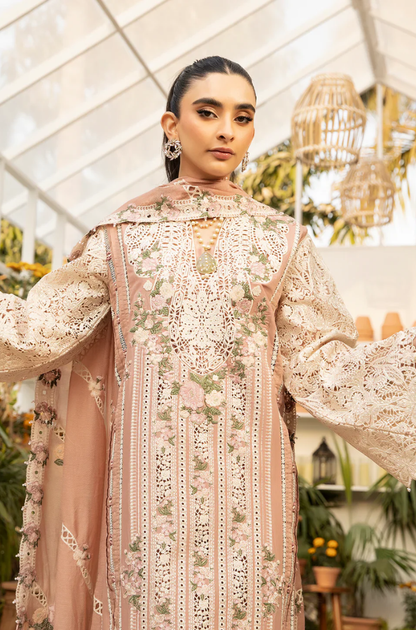 imrozia - 3PC Unstitched Lawn Embroidered Suit - UA268