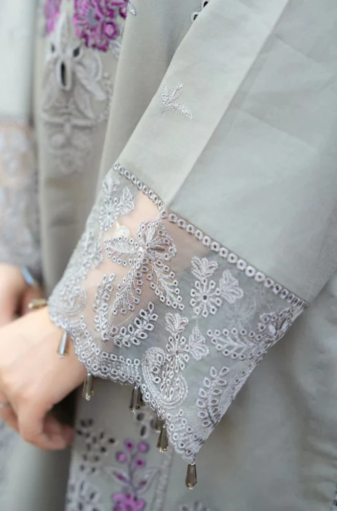 FLORENT - 3PC Unstitched Dhanak Embroidered Suit - US174