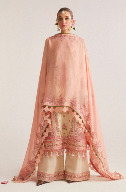 Hussain Rehar - 3PC Dhanak Embroidered Suit (Unstitched) - UH213