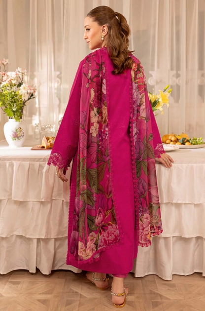 Batik - 3PC Unstitched Lawn Embroidered Suit - UA307
