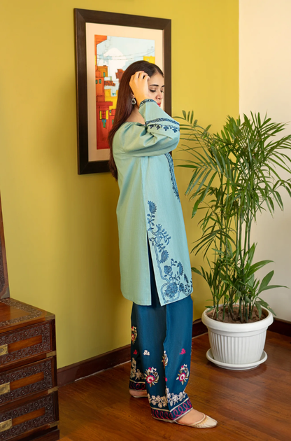 Urge - 2PC Dhanak Embroidered Suit (Unstitched) - UH326