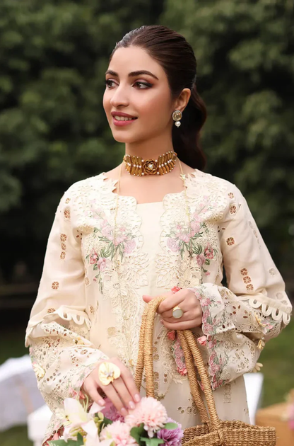 Kahf - 3PC Unstitched Lawn Embroidered Suit - UA300