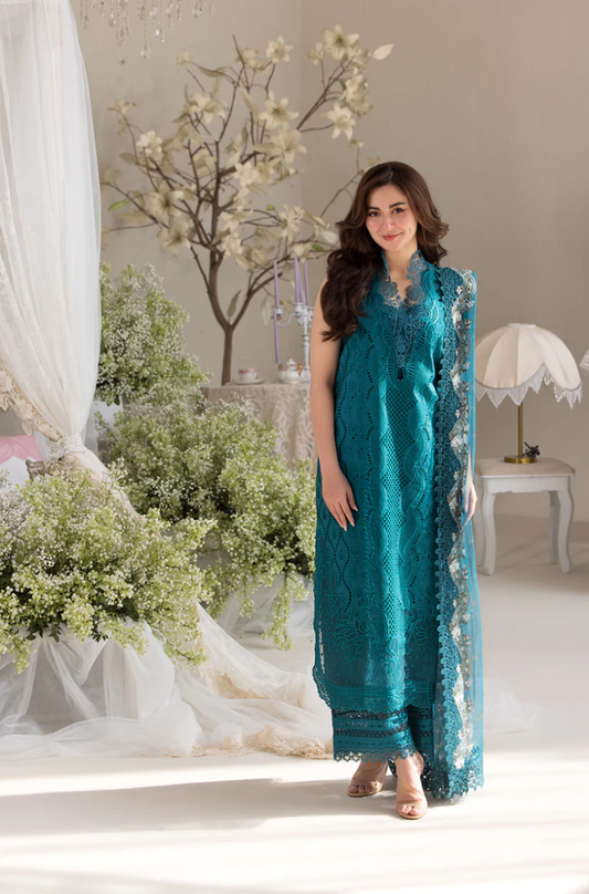 Sobia Nazir - 3 Piece Lawn Chicken Kari Embroidered Suit - UPF033